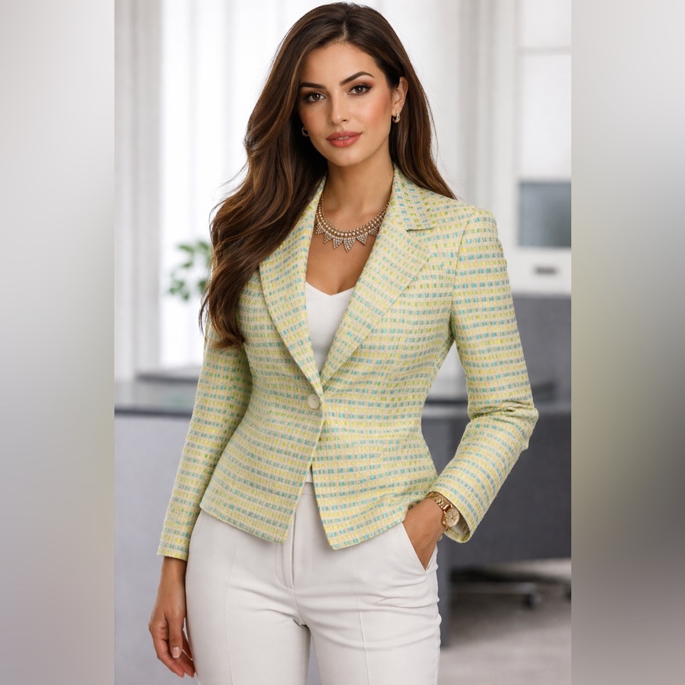 Talbots Petites Silk Blend Blazer Jacket Sz 4 EUC